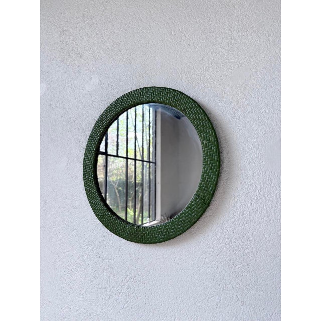 Round Wicker Mirror, 1960s For Sale - Image 10 of 18