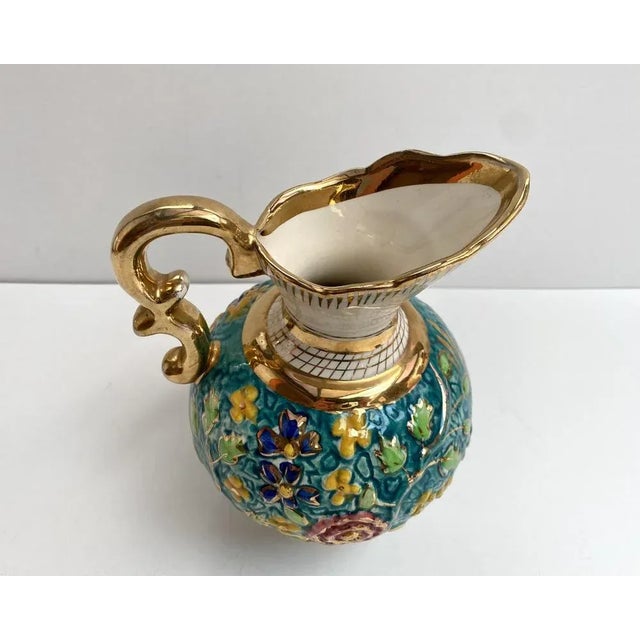 1950s Vintage 24k Gold Faience Vase, Belgium, 1950s For Sale - Image 5 of 9