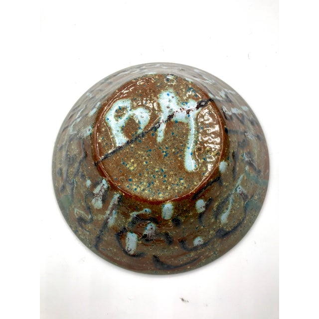 1960s 1960s Vintage Asian Modern Pottery Bowl For Sale - Image 5 of 9