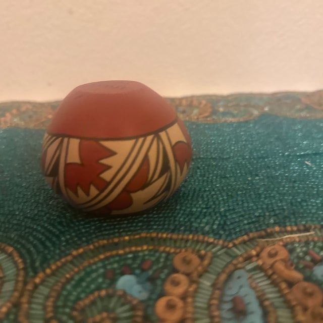 Vintage Native American Style Polychrome Small Pottery Bowl For Sale In Minneapolis - Image 6 of 7