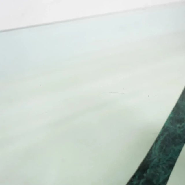 Metal Swiss Brutalist Glass Top Coffee Table, 1980s For Sale - Image 7 of 13