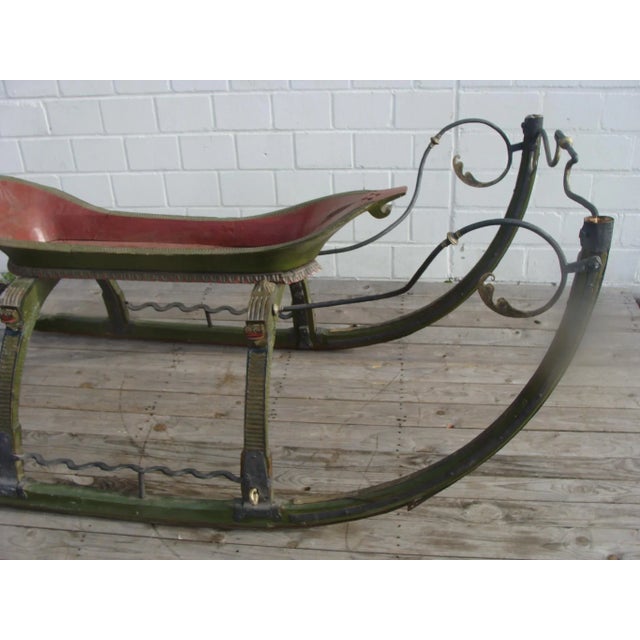 Antique Iron Sled For Sale - Image 3 of 18