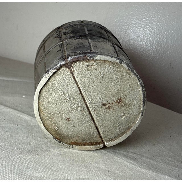 Silver Antique 1800's Cast Iron White City Puzzle Savings #2 Deposit Pail Still Bank For Sale - Image 8 of 8
