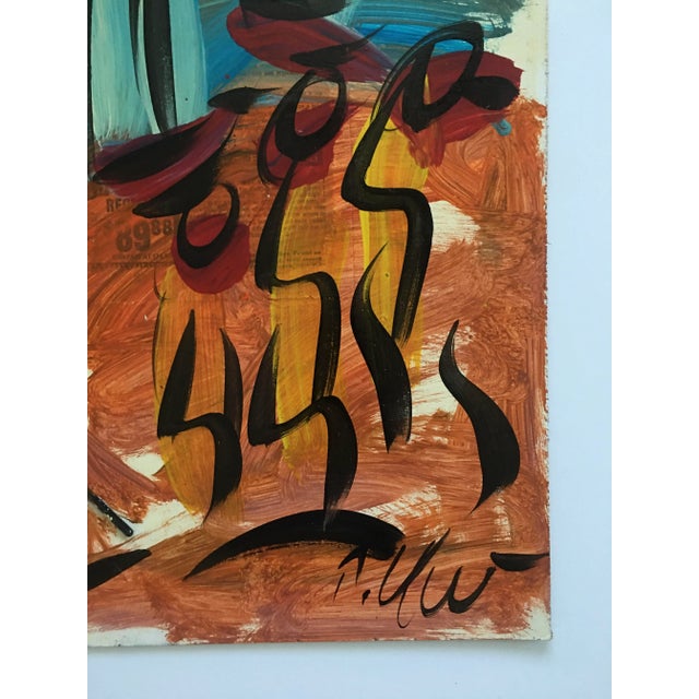 Abstract Large Abstract Sailboat Painting, Peter Keil, 1980s For Sale - Image 3 of 6