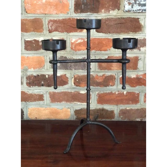 Wrought Iron 3Arm Candle Holders a Pair Chairish