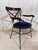 Postmodern Bistro Armchairs with Blue Velvet Seats by Andy Thornton, England, 1980s For Sale - Image 3 of 13