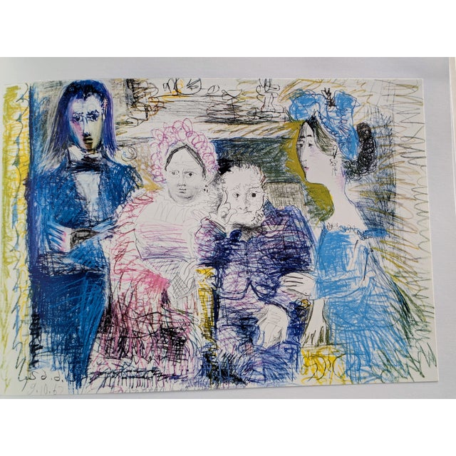 Pablo Picasso, Family Portrait, Art Print in Colors, 1966 For Sale