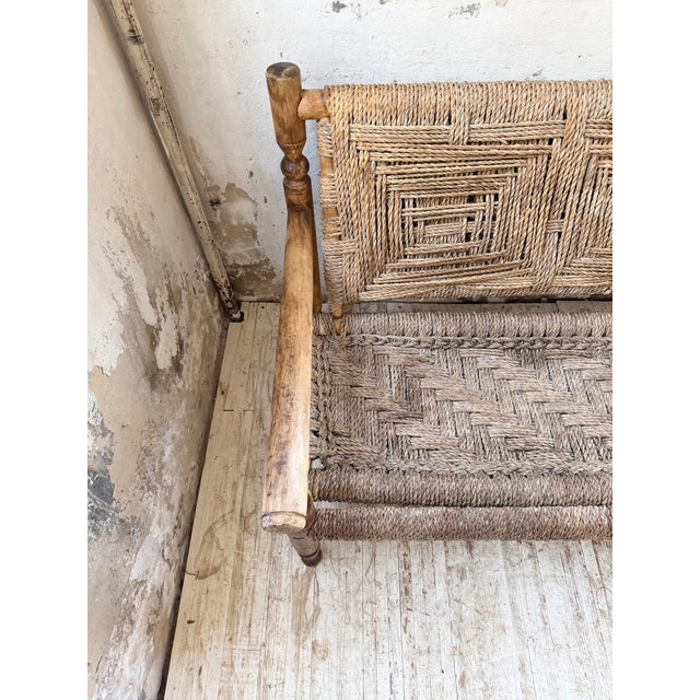 Rope Bench by Adrien Audoux & Frida Minet, 1950s For Sale - Image 13 of 18