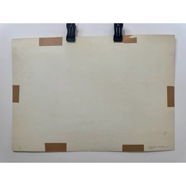 Henry Emil Salloch Original Watercolor on Paper Centre Island, Old Toronto, Ontario, Canada. 1947. For Sale In Atlanta - Image 6 of 7