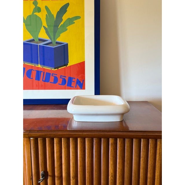 Angelo Mangiarotti, White Ceramic Centerpiece / Vide Poche Mod. Tremiti 4035, Danese Italy Ca. 1968 For Sale - Image 13 of 13