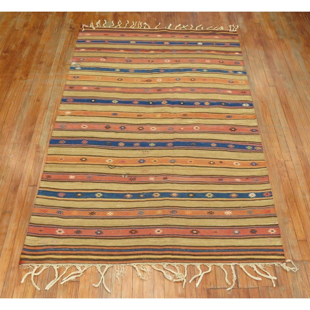 Camel Antique Turkish Kilim For Sale - Image 8 of 18
