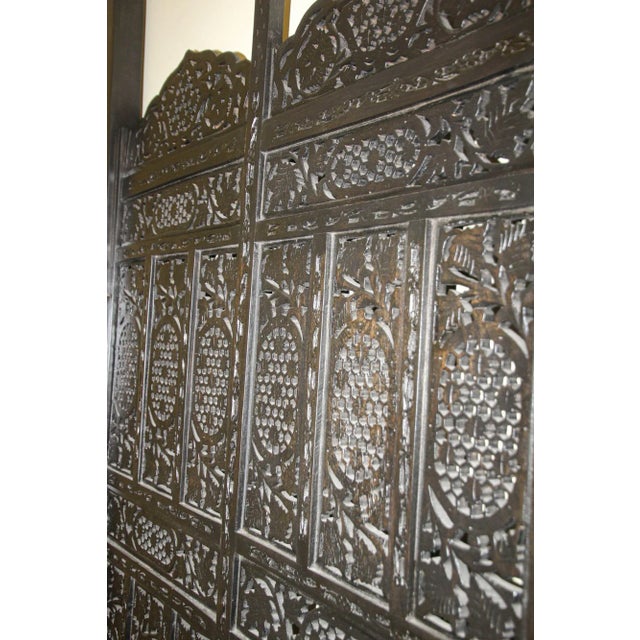Hand-Carved Indo-Portuguese Moorish Queen Four-Poster Bed, India, 2000 For Sale - Image 10 of 14
