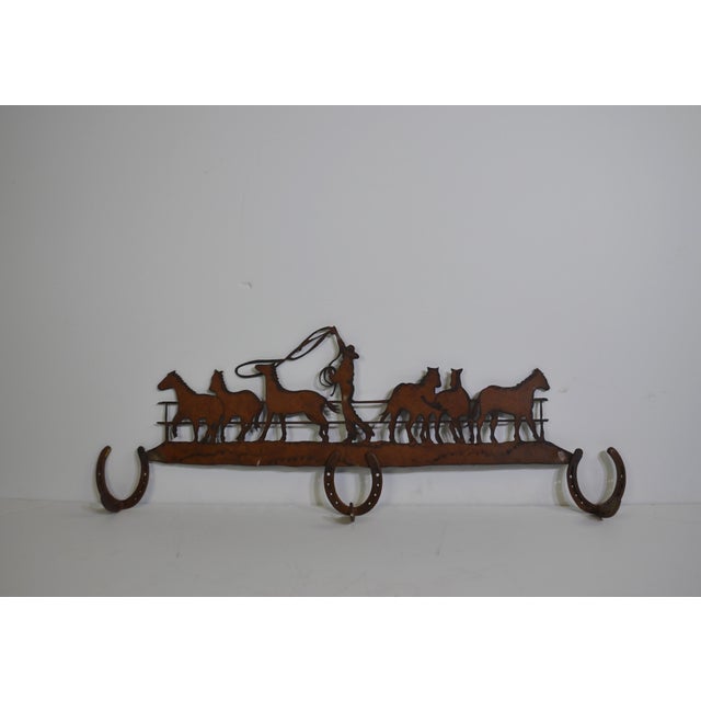 Metal Horseshoe Coat Rack For Sale In Los Angeles - Image 6 of 6