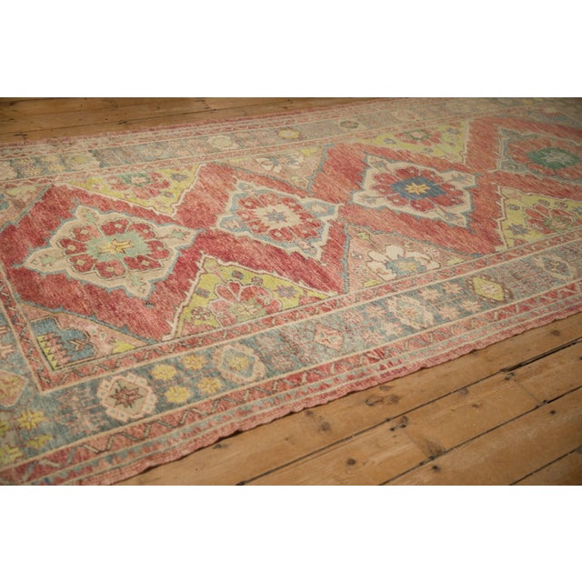 Shabby Chic Vintage Distressed Oushak Rug Runner - 5'4" x 11'3" For Sale - Image 3 of 11