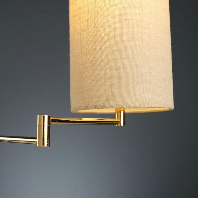 Vintage Table Lamp in Metal and Fabric, Italy, 1980s For Sale - Image 5 of 10