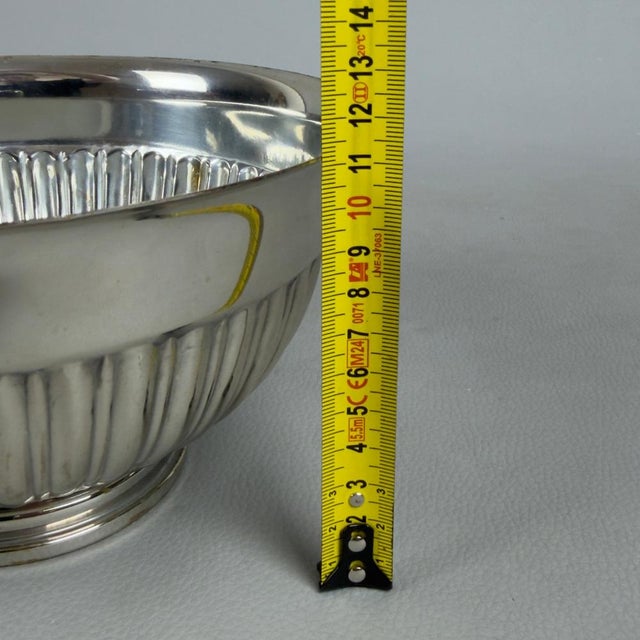 Silver-Plated Fruit Bowl Centerpiece with Noble Coat of Arms Brand For Sale - Image 10 of 11