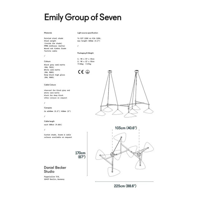 Monumental Daniel Becker 'Emily 7' Chandelier in Anthracite/Oak for Moss Objects For Sale In Los Angeles - Image 6 of 13
