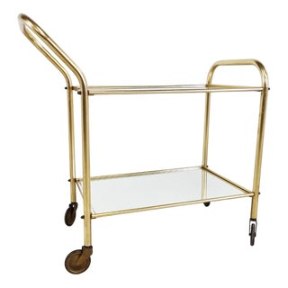 Vintage Drinks Trolley in Brass, 1960s For Sale