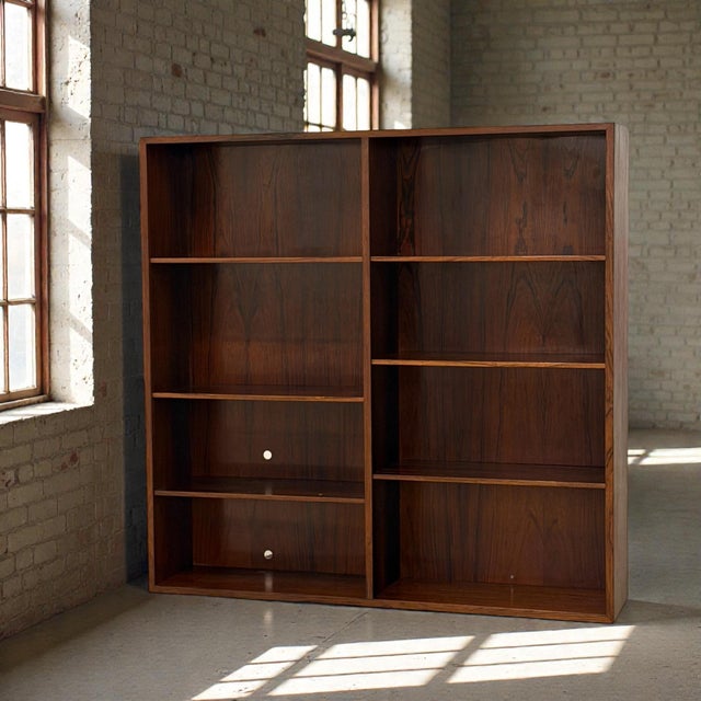 Wood Model No. 6 Bookcase from Omann Jun, Denmark, 1960s For Sale - Image 7 of 10