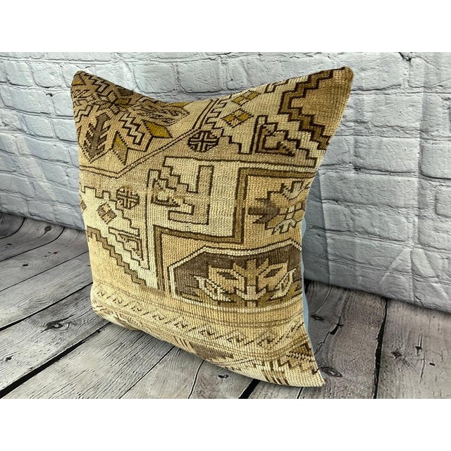 Vintage Pillow Case Turkish Rug Pillow Decorative Rug Pillow Dry cleaning only. PILLOW INSERT IS NOT INCLUDED