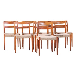 Nils Jonsson for Troeds Garmi Mid Century Swedish Teak Dining Chairs - Set of 8 For Sale