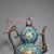 Late 19th Century Cloisonné Enamel Double-Gourd Ewer With Dragon Spout, 1.2kg For Sale - Image 9 of 9