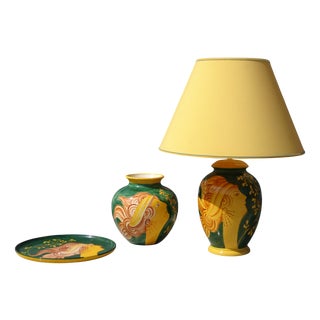 Vintage Ceramic Set, 1980s, Set of 3 For Sale