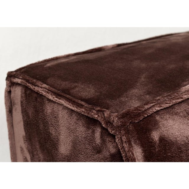 Trio Sectional Sofa in Chocolate Brown Velvet with New Upholstery from Cor, 1972, Set of 10 For Sale - Image 16 of 18