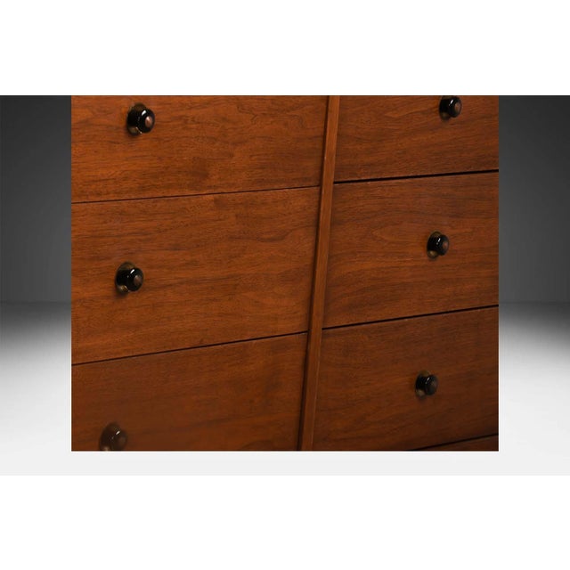Wood 1960s Mid-Century Nine Drawer Modern Dresser For Sale - Image 7 of 10
