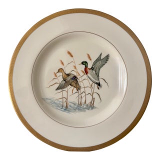 Vintage Pickard China for Abercrombie and Fitch Inspired Mallard Decorative Dinner Plate For Sale