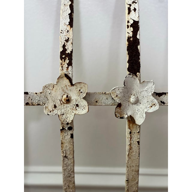 19th Century Wrought Iron Window Guard Grills or Garden Gates, Set of 2 For Sale - Image 9 of 12