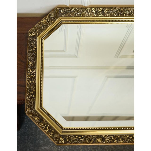 Vintage Gold Ornate Wall Mirror with Carved Details For Sale - Image 10 of 12