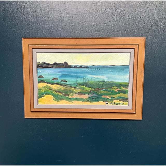 Kersti Flyckt, Coastal Landscape, 1950s, Oil on Canvas, Framed For Sale - Image 11 of 18