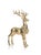 Modern Clara Golden Standing Deer Figurine with Floral Wreath For Sale - Image 3 of 3