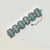 Victorian 1920s Antique Art Deco Art Nouveau Blue Glass & Silver Tone Clasp Cuff Bracelet, 7” For Sale - Image 3 of 13