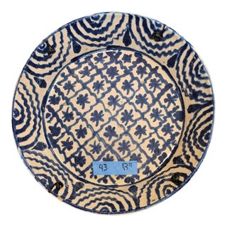 Mid 19th Century Spanish Ceramic Fajalauza Bowl From Granada For Sale