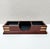 2003 Bombay Company Mahogany Desk or Dresser Valet Organizer With Brass Inlay and Faux Leather Lining For Sale - Image 9 of 10