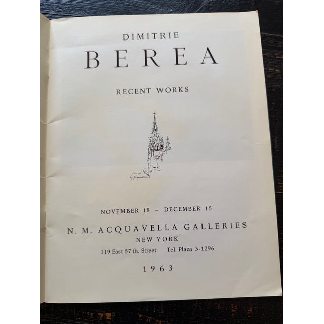 1960s Program for Dimitrie Berea Exhibition at n.m. Acquavella Galleries in New York in 1963 For Sale - Image 5 of 11