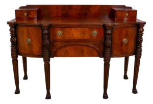 1990s Henredon Empire Style Figural Mahogany Sideboard