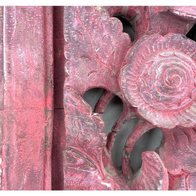 Antique Indonesian Carved Teak Panel For Sale - Image 10 of 13