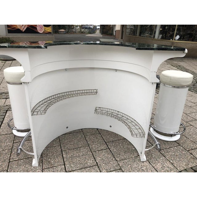 Art Deco Semicircular Bar & Stools, France, 1950s, Set of 5 For Sale - Image 11 of 18