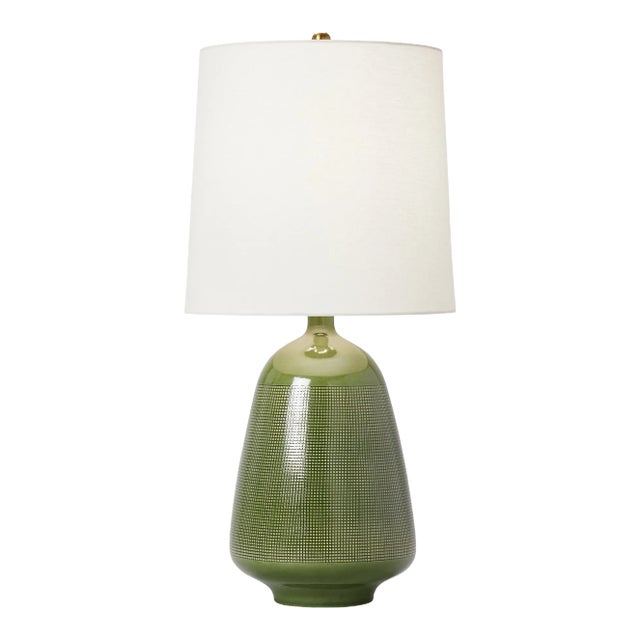 Aerin by Visual Comfort Studio Ornella Medium Table Lamp in Green For Sale