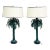 Large Pair of Mid-Century Modern Maison Jansen Style Palm Tree Lamps, Metal For Sale