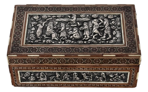 Persian Marquetry & Silver Keepsake Box