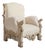 Fruits and Foliage Chair in Carved Limed Oak, 1970s For Sale