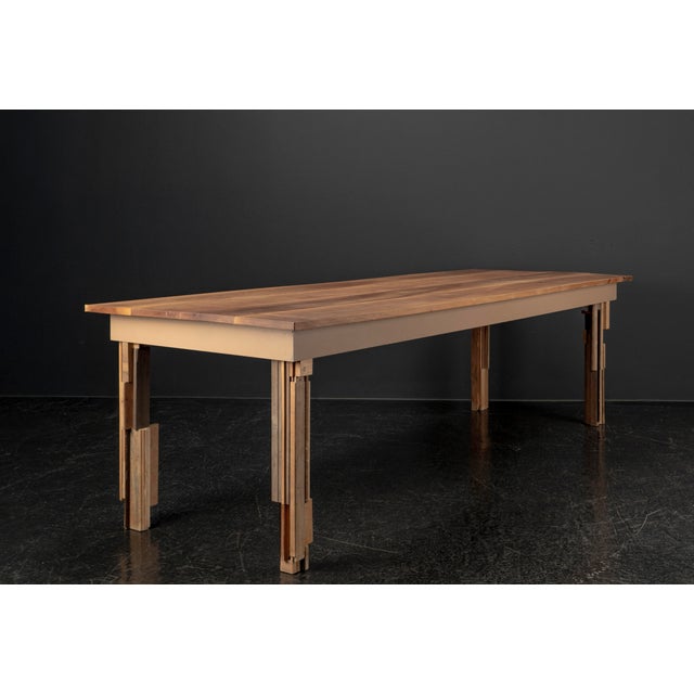 Brutalist Constructivist Table in Cherrywood by H.G. Patrick Pahl, 2008 For Sale - Image 6 of 18