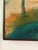 Pair of Vintage Batik Lotus Paintings, Signed, Teal and Coral Wall Art For Sale - Image 9 of 11