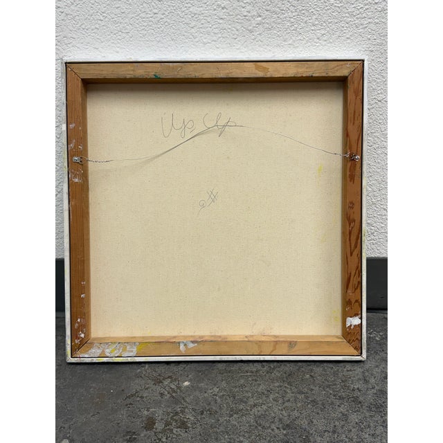 Late 20th Century Vibrant Abstract Acrylic on Canvas Painting, Signed For Sale - Image 12 of 12