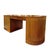 Brown Modern Oval Desk With Storage For Sale - Image 8 of 8