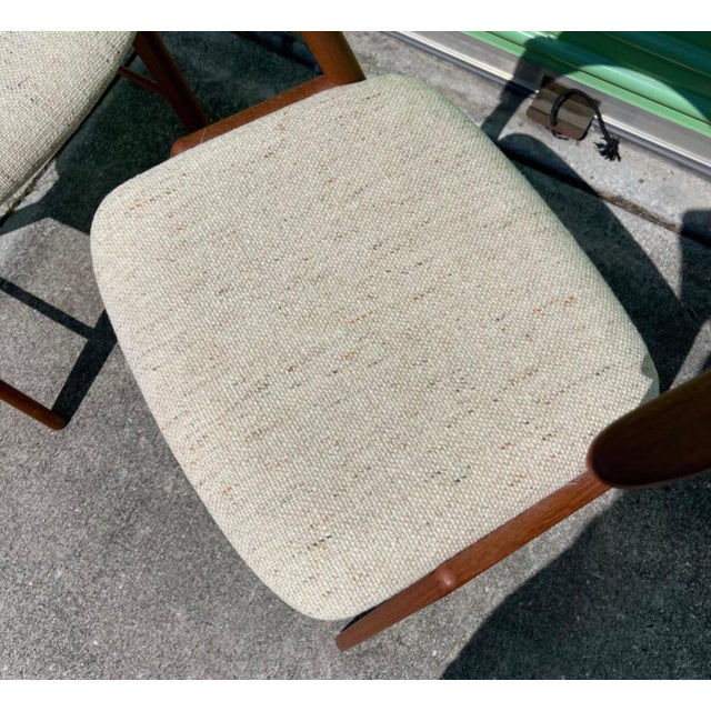 Mid-Century Modern Kai Kristiansen for Korup Stolefabrik, Denmark, Model 32 Teak Chairs, a Pair For Sale - Image 3 of 10